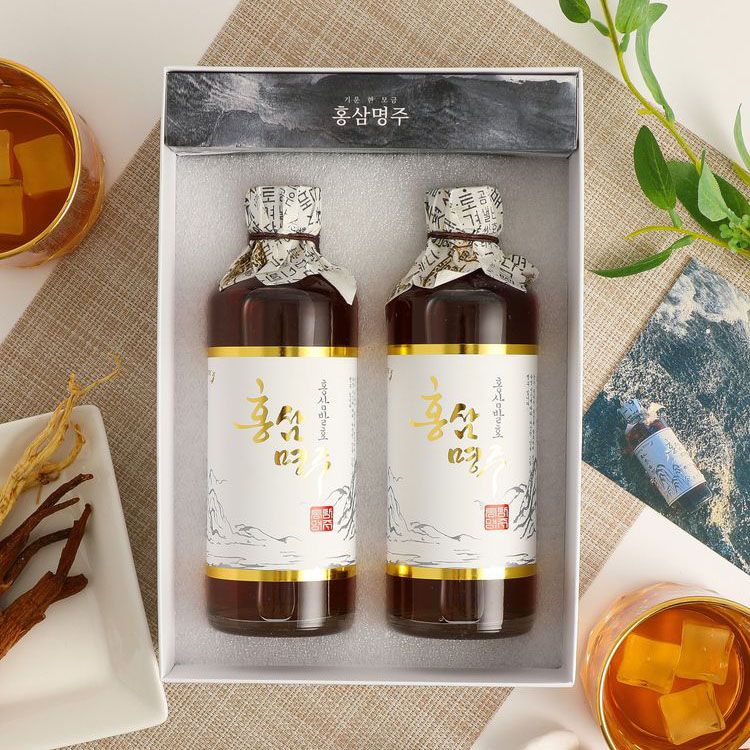 자연과 인삼 홍삼명주 2병 선물세트 null