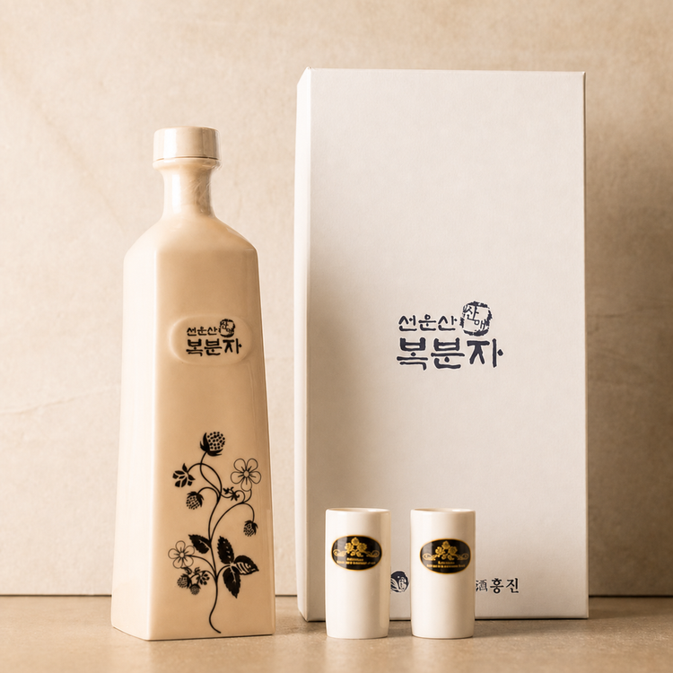 선운산복분자주흥진 사각도자기 복분자주 선물세트 null