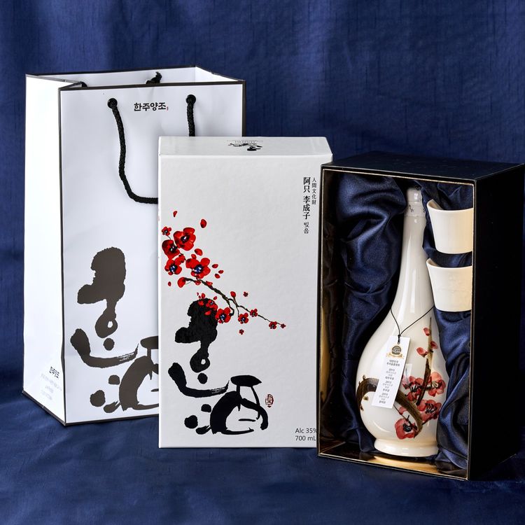 한주 35% 매화 도자기 선물세트 - 술자리를 다채롭게! 술담화 스토어